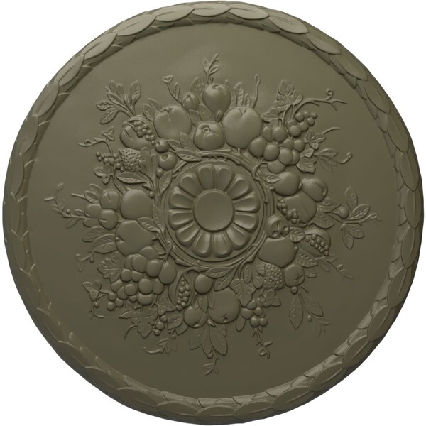 Ekena Millwork Anthony Harvest Ceiling Medallion (Fits Canopies up to 2 1/8"), 22 1/2"OD x 1 1/4"P, Spartan Stone CM22ATSSF - main